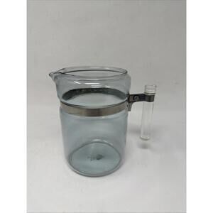 Pyrex  Flameware 6 Cup 7826B Coffee Pot Glass Handle No Lid